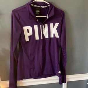 VS Pink 1/2 zip sweatshirt.
